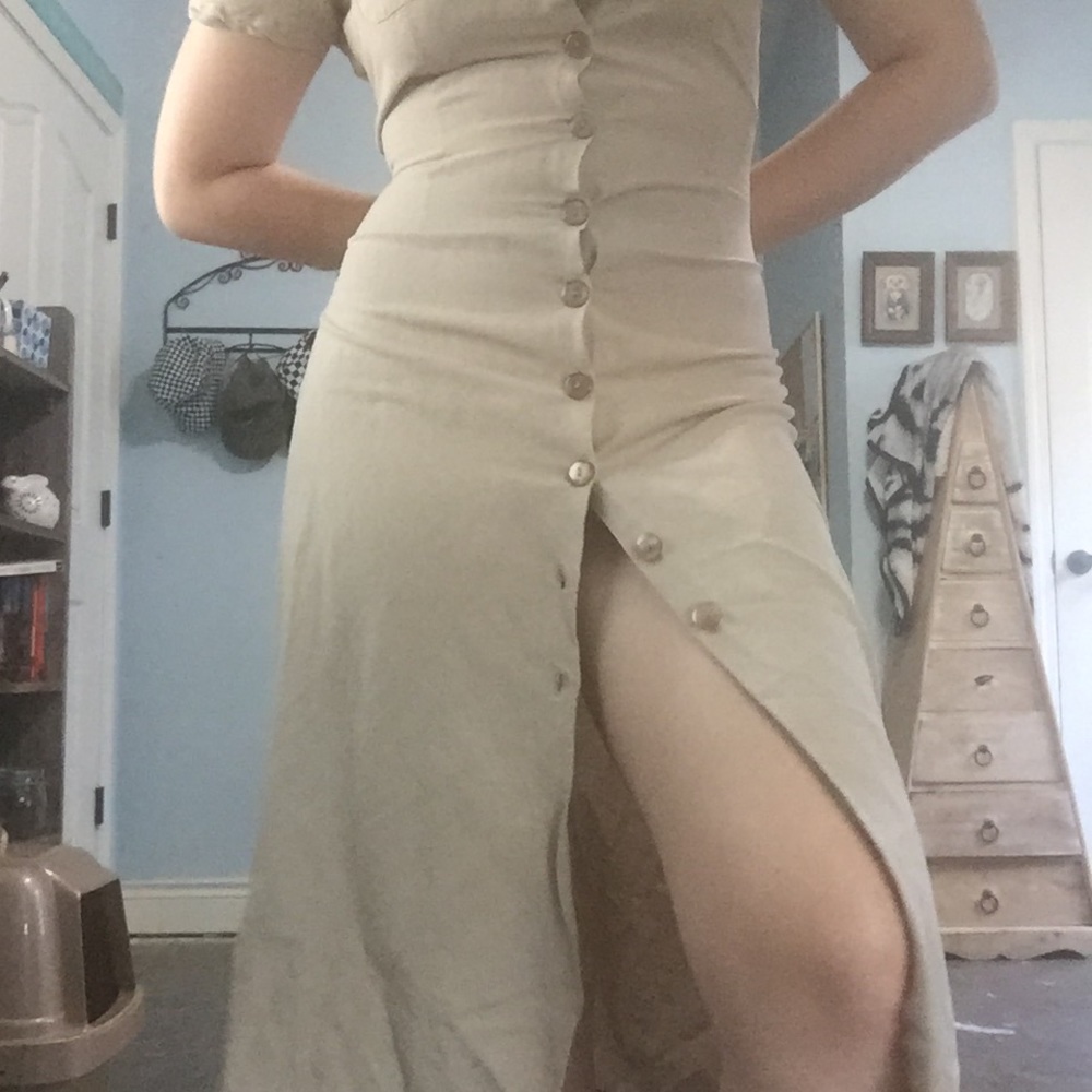 VINTAGE BUTTON DOWN DRESS - Picture 2 of 3